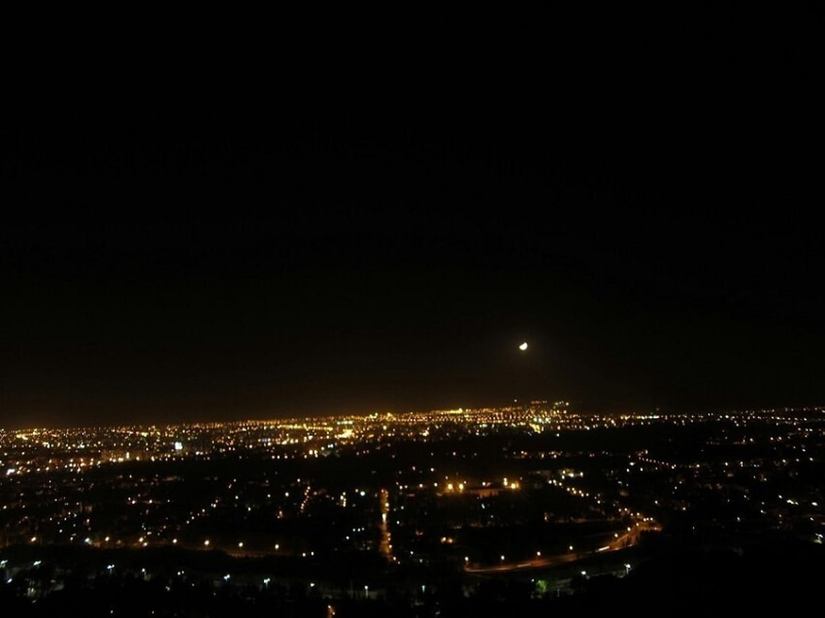 بام شیراز در شب